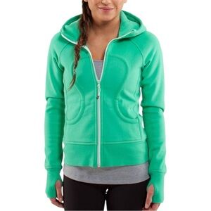 Lululemon Scuba Hoodie Size 8 Green Minty
